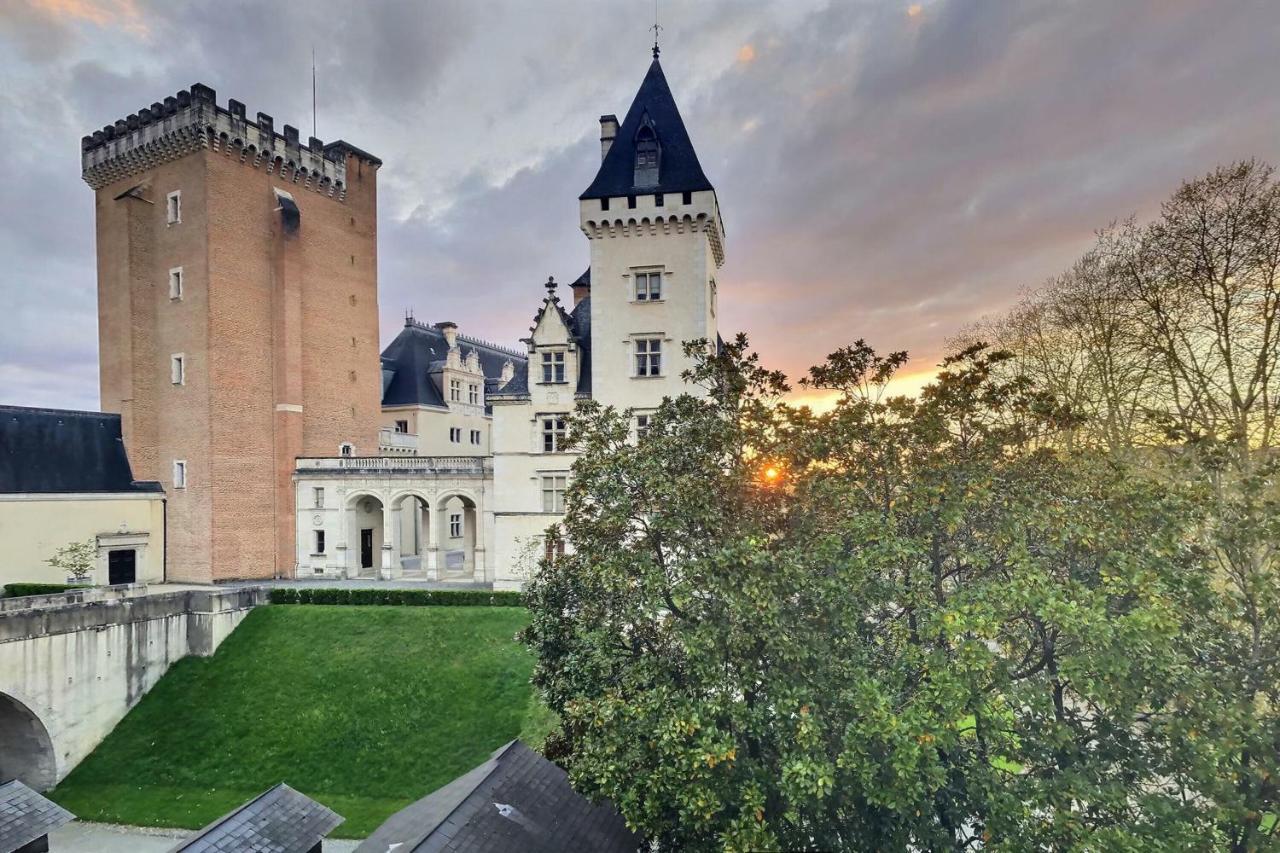 Vue Magique Sur Le Chateau Dans Un Quartier Populaire Pau Buitenkant foto